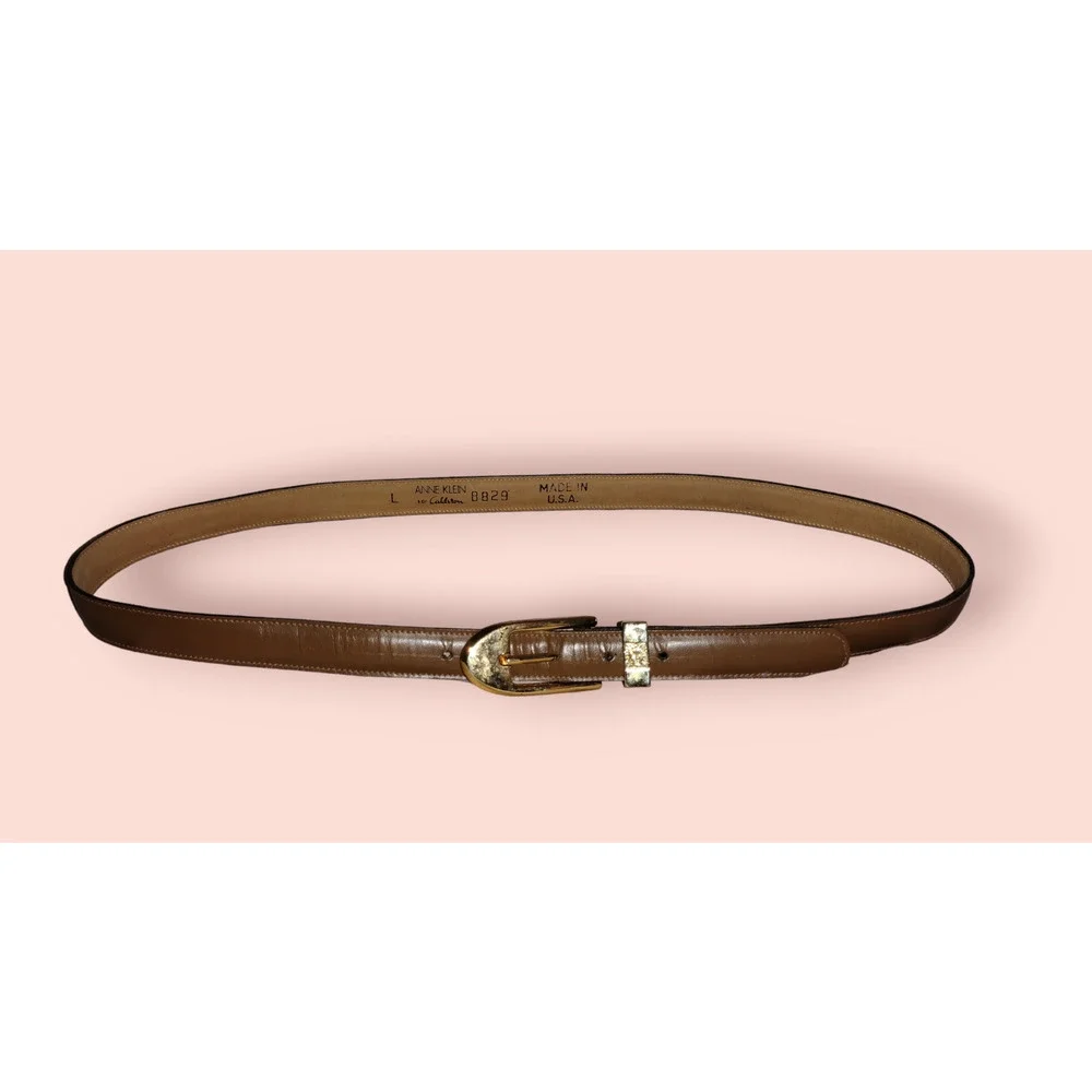 2 genuine leather Anne Klein Belts 1 Brown 1 Black